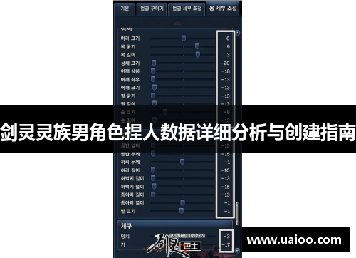剑灵灵族男角色捏人数据详细分析与创建指南